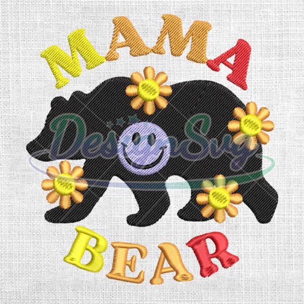 mama-bear-flower-smile-icon-embroidery-design