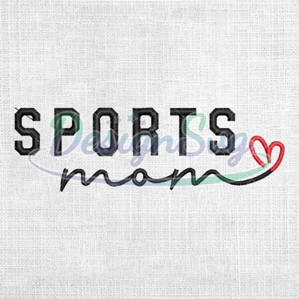 sports-mom-heart-signature-embroidery-design