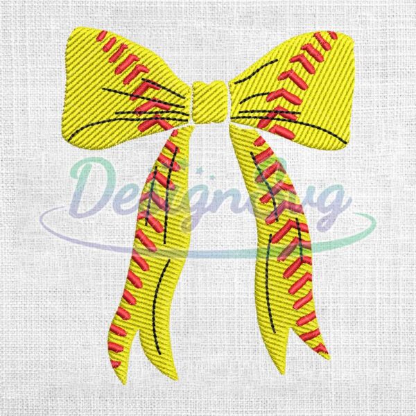 softball-bow-machine-embroidery-design