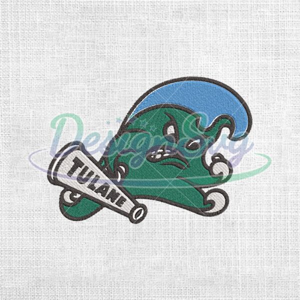 tulane-green-wave-ncaa-logo-embroidery-design