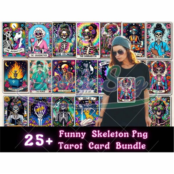 funny-skeleton-cards-bundle-png-skeleton-tarot-card-png-sublimation