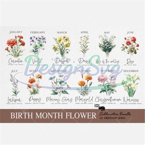 birth-month-flowers-png-bundle-sublimation-custom-name-birth-month-flower-quotes-png