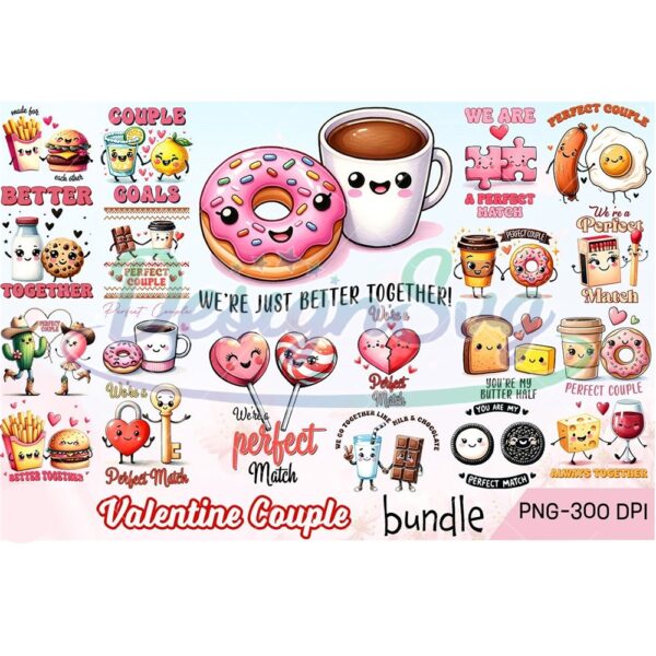 valentine-couple-sublimation-bundle-png-valentine-day-quotes-png-valentine-matching-clipart-png-donut-and-drink-png