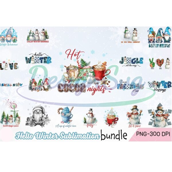 hello-winter-sublimation-bundle-png-christmas-hot-cocoa-nights-clipart-png-snowman-png