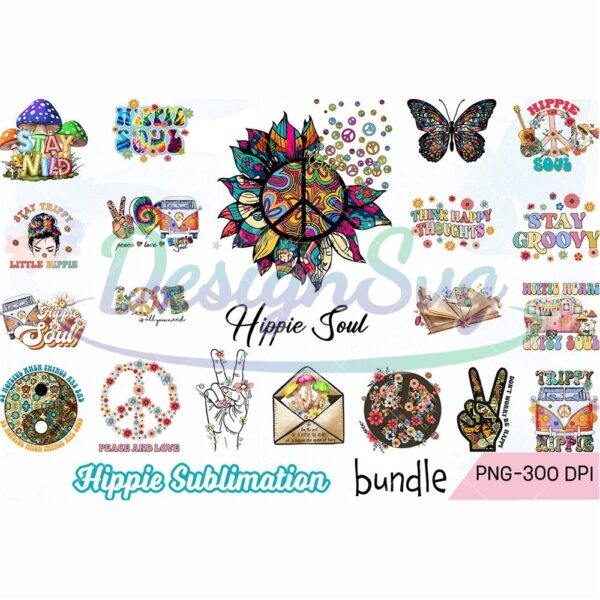 hippie-sublimation-bundle-png-groovy-hippie-quotes-png-sunflower-png-hippie-soul-png