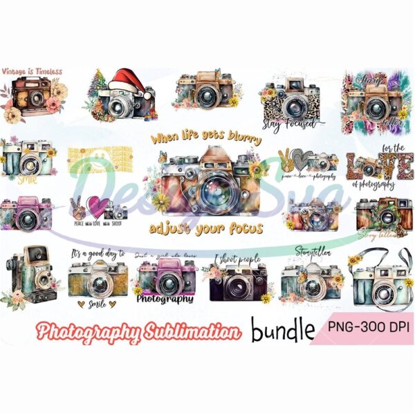 photography-sublimation-bundle-png-funny-photograph-quotes-png-floral-camera-png
