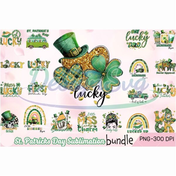 st-patrick-day-sublimation-bundle-png-lucky-charm-clover-png-green-leprechaun-hat-png