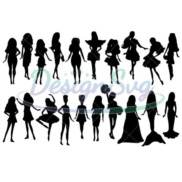 barbi-doll-silhouettes-bundle-babe-dance-cheer-mermaid