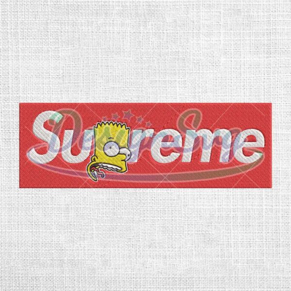 supreme-bart-simpson-embroidery-design