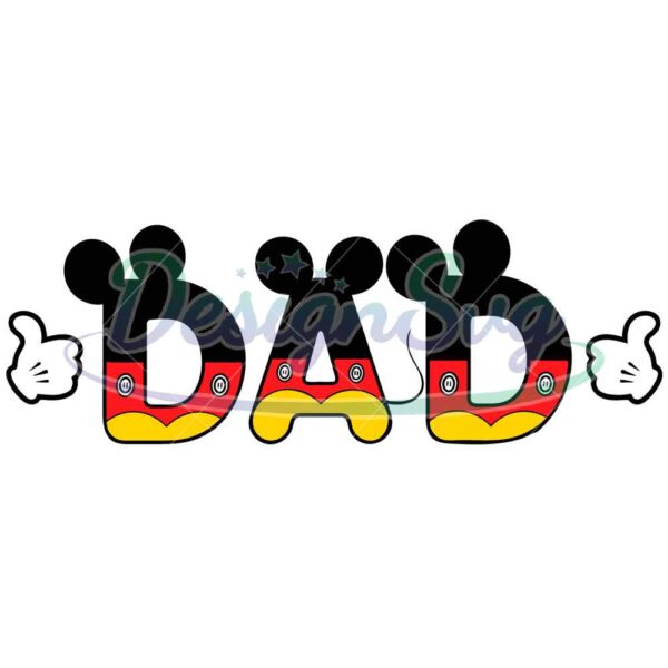 Dad Mickey Mouse Disney SVG