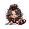 cartoon-girl-football-fan-raiders-brown-hair-brown-eyes-png-sublimation-digital-design-download-dtf-print