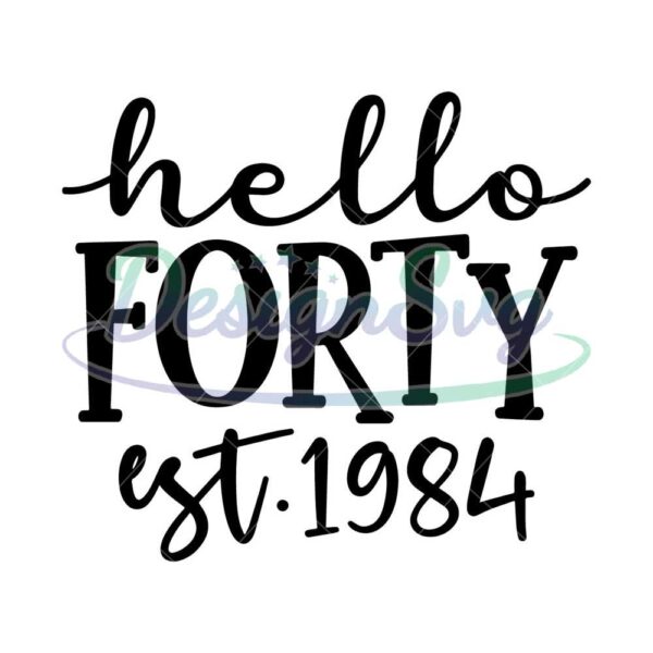 hello-forty-est-1984-birthday-svg