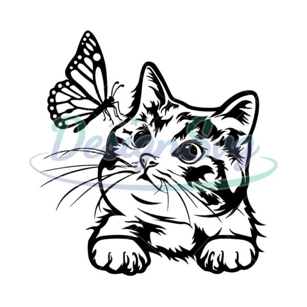 cute-cat-with-butterfly-svg-peeking-cat-svg-curious-kitten-clipart