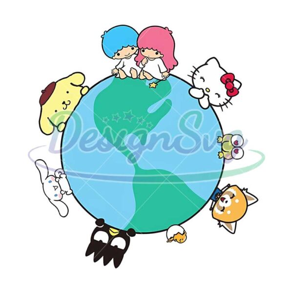 hello-kitty-and-friends-sanrio-earth-png-download-file