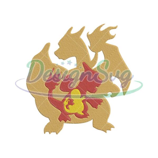 charizard-pokemon-embroidery-design