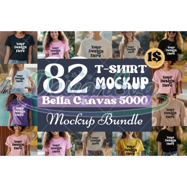 bella-canvas-5000-women-tshirt-mockup-bundle
