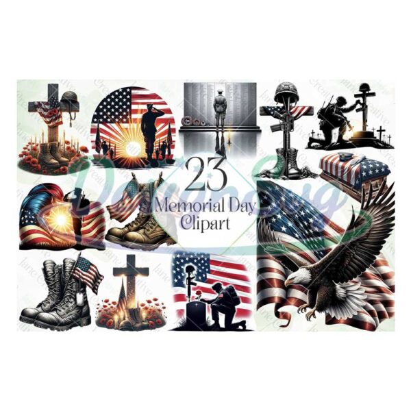 memorial-day-clipart-bundle-sublimation-4th-of-july-day-png-american-patriotic-day-watercolor