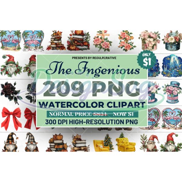 ingenious-mega-watercolor-clipart-bundle