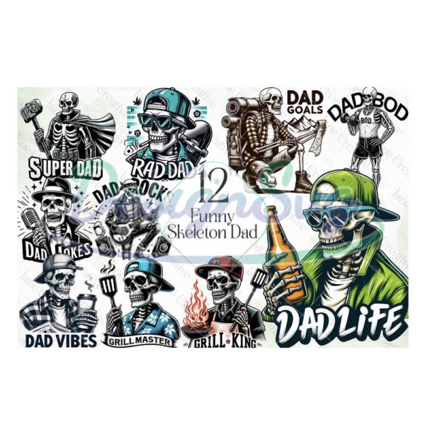 funny-skeleton-dad-watercolor-sublimation-father-day-quotes-bundle-skeleton-dad-life-png