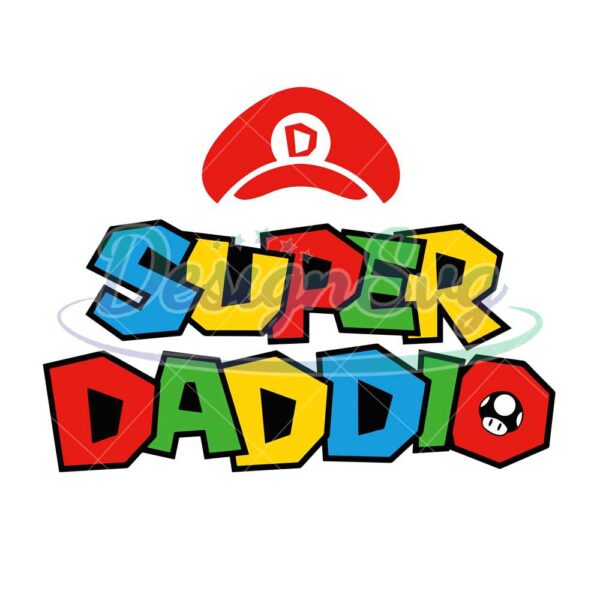 Super Daddio SVG Mario Design
