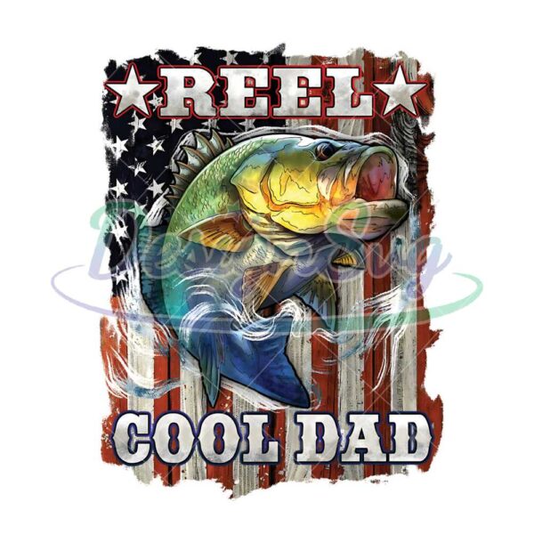 Reel Cool Dad Bass Png Sublimation Design