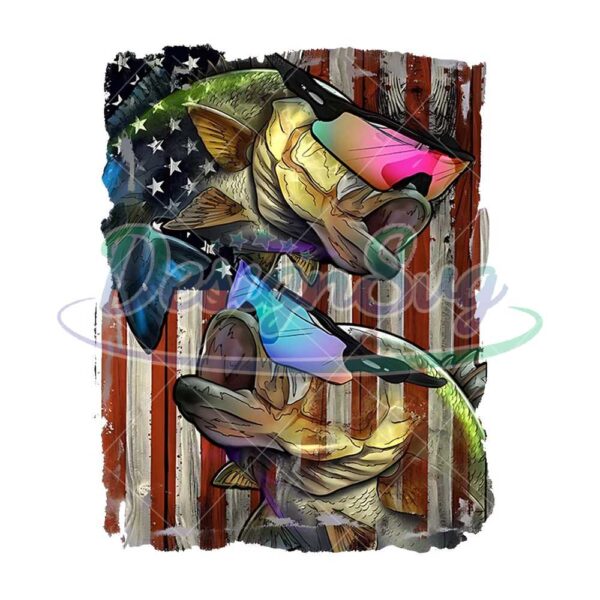 american-flag-with-bass-fish-png-usa-flag-png-sublimation-design-usa-bass-png