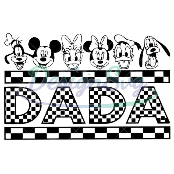 Disney Checkered Dada SVG