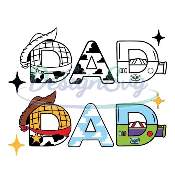 Dad Toy Story SVG Gift For Father