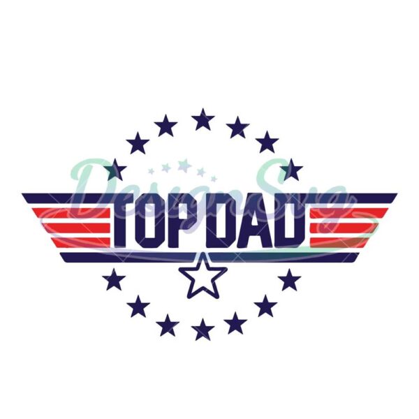 Top Dad SVG Top Gun Papa Design