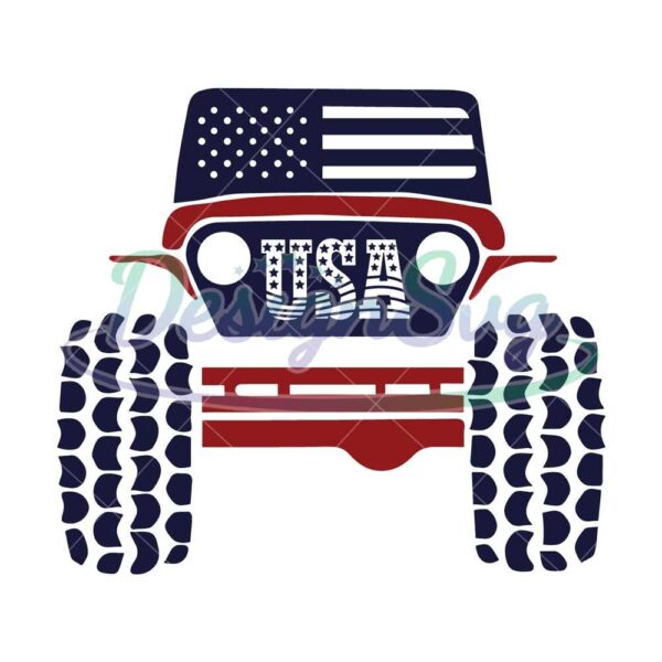 American Jeep 4th Of July Off Roading SVG