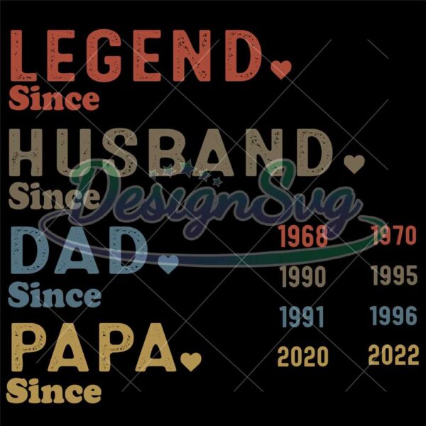 Legend Custom Husband Dad Papa Svg