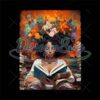 Black Girl Reading Book Sublimation Png