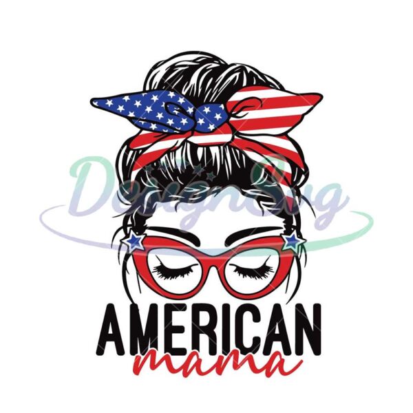 american-mama-messy-bun-hair-svg-4th-of-july-svg-patriotic-mom-svg
