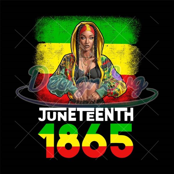 black-woman-juneteenth-1865-black-history-design-png