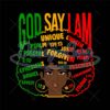 God Say I Am Black Girl Sublimation Png