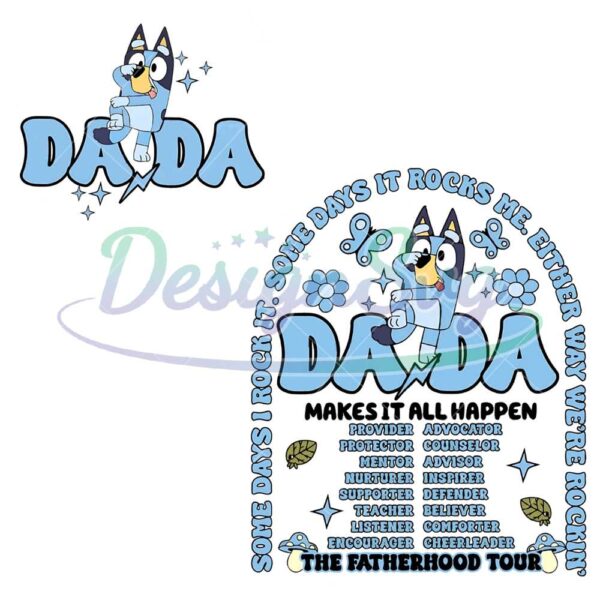 Bluey Dada Fatherhood Tour Png