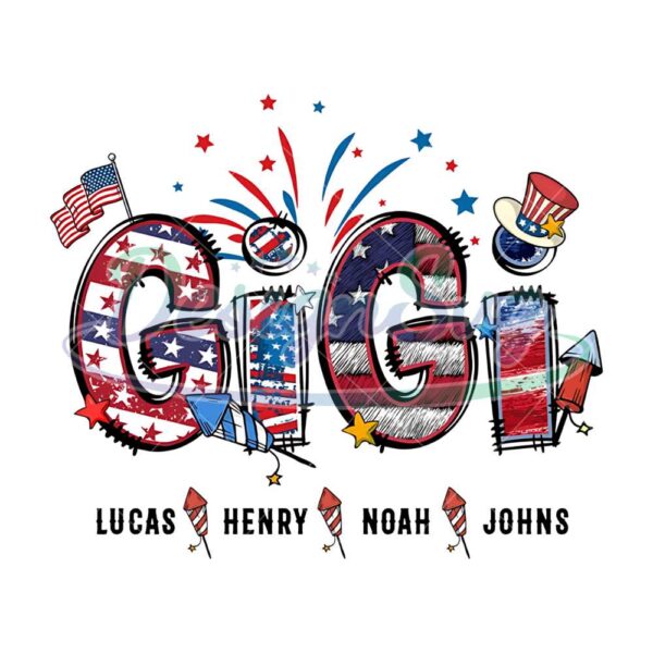 Personalized Gigi Custom 4th Of July Png