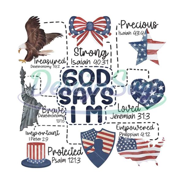 Coquette God Says I Am 4Th Of July Png