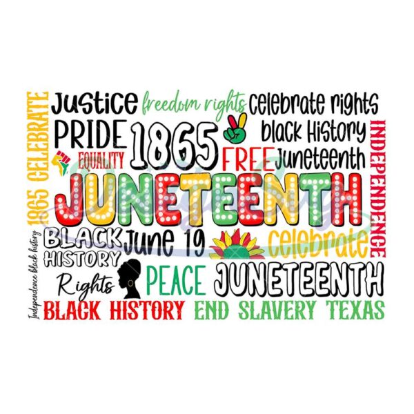 Black History Juneteenth 1865 PNG Design