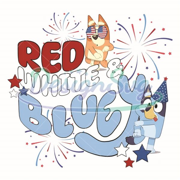 Patriotic Red White And Bluey PNG
