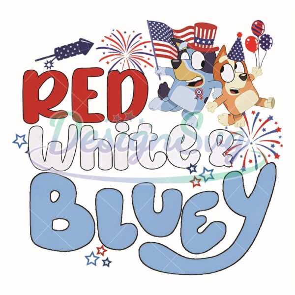 Red White And Bluey Patriotic Design PNG