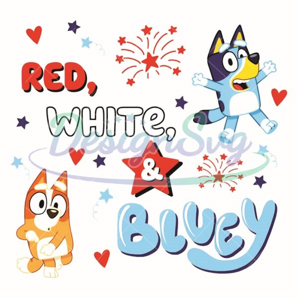 Red White And Bluey Firework Design Png
