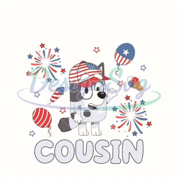 4th Of July Bluey Cousin Sublimation Png