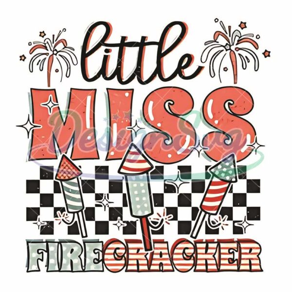 Little Miss Firecracker American Png