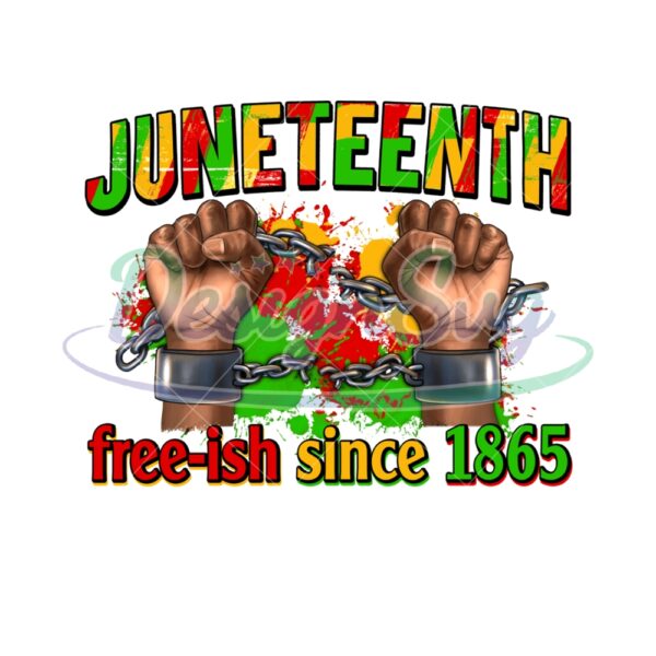 Juneteenth Free Ish Since 1865 Black Man Png