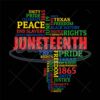 Juneteenth Map 1865 Sublimation Png