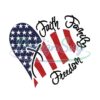 Faith Family Freedom July 4th Heart Svg
