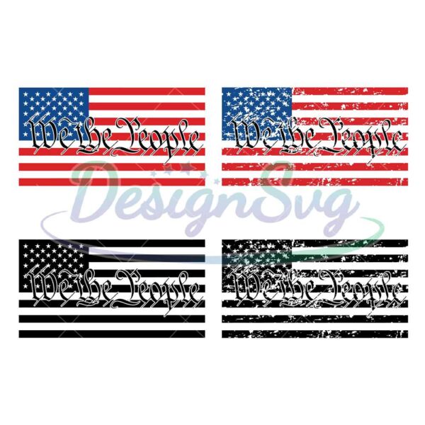 We The People American Flag Svg