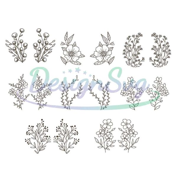 teardrop-floral-engraved-dangle-earrings-set-7-cut-files