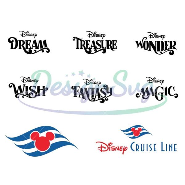 mouse-cruise-ship-names-logo-bundle-svg